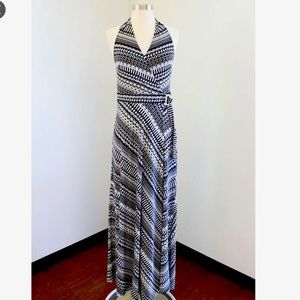 NWT Geometric Striped Halter Dress from WHBM